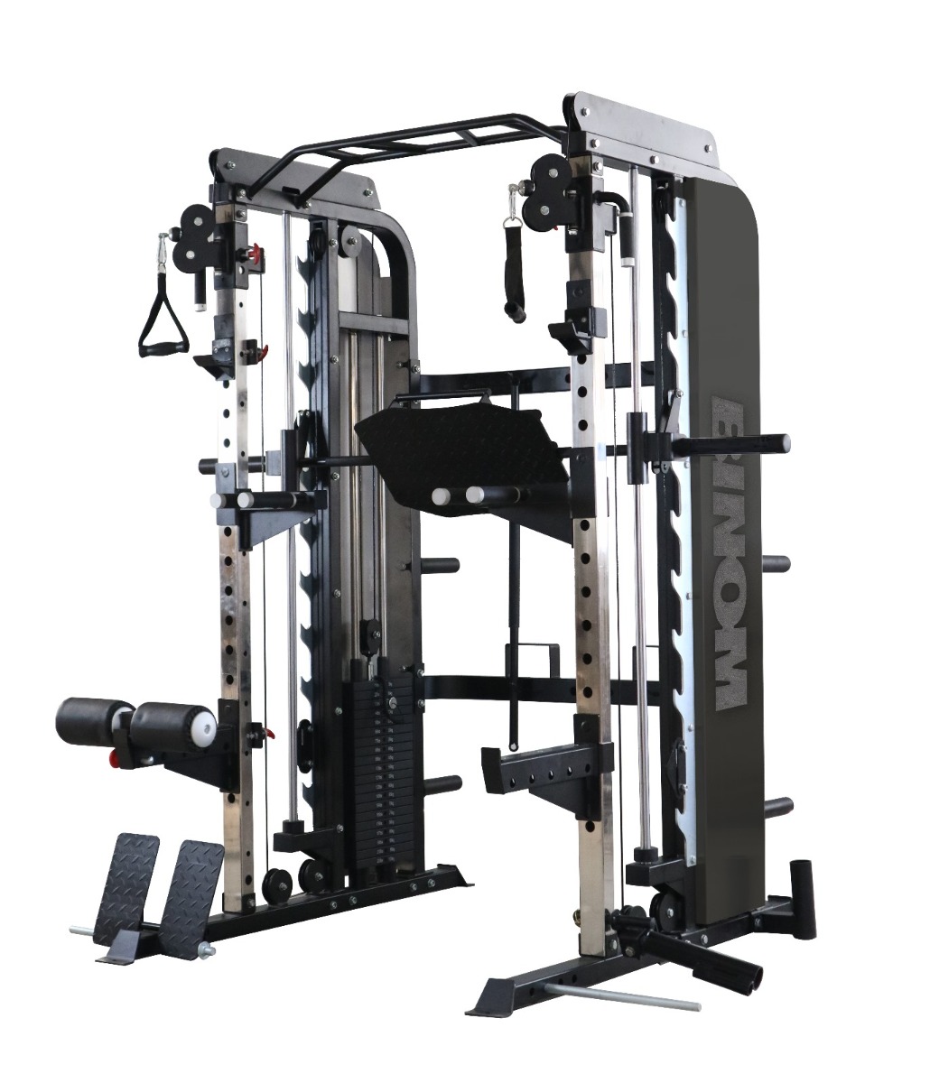 Binom Steel Force B19 Multigym, Polia Dupla, Multipower, Leg Press, Remo e Acessórios