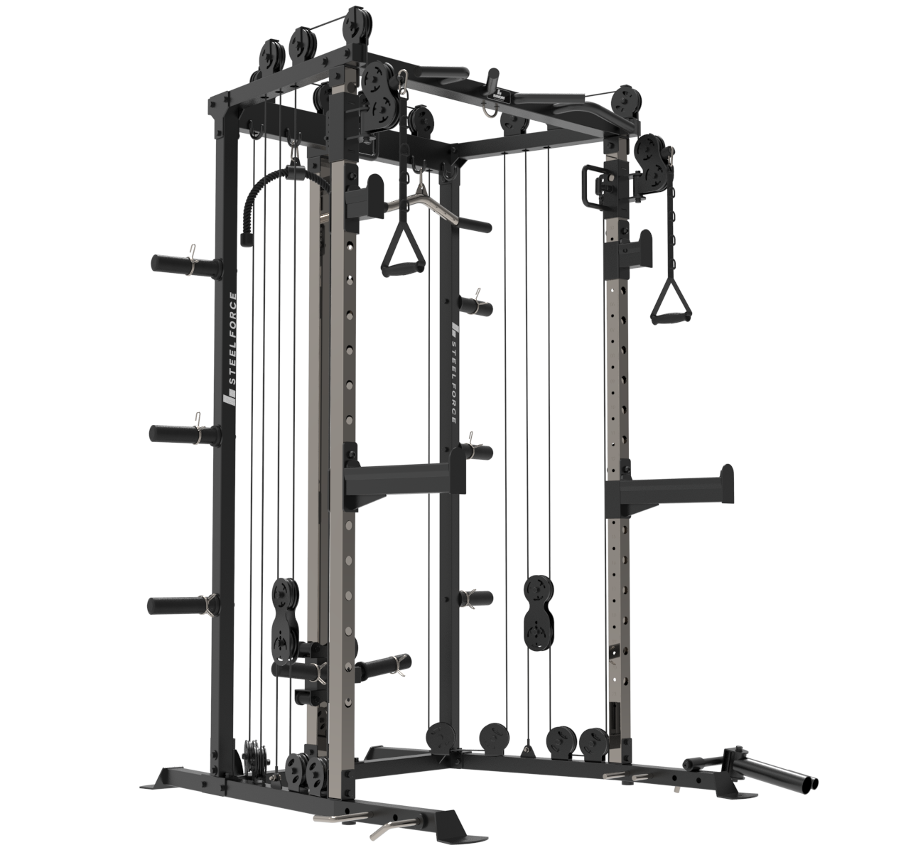 Binom Steel Force B3 Multigym, Polia dupla, Treinador funcional e Acessórios