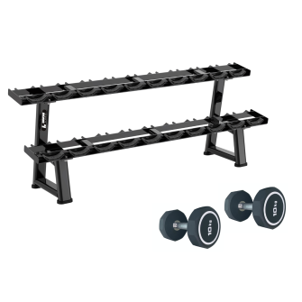 Binom Be Fit BFT18 Pack Rack 10 x2 Halteres Decagonais