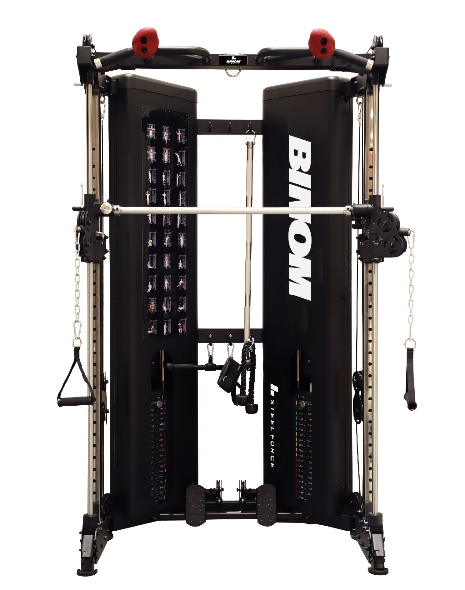 Binom Steel Force B16 Multigym, Polia Dupla, Multipower, Remo e Acessórios